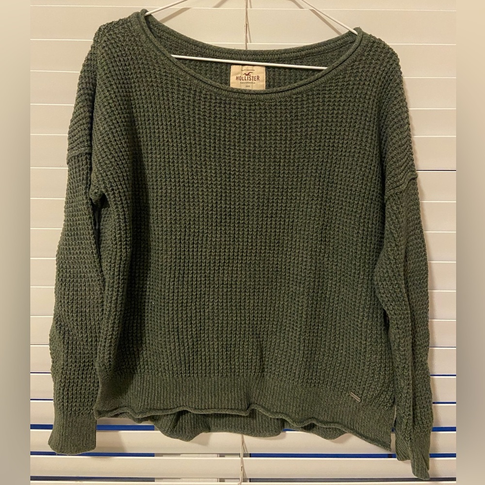 Knit green hollister sweater
